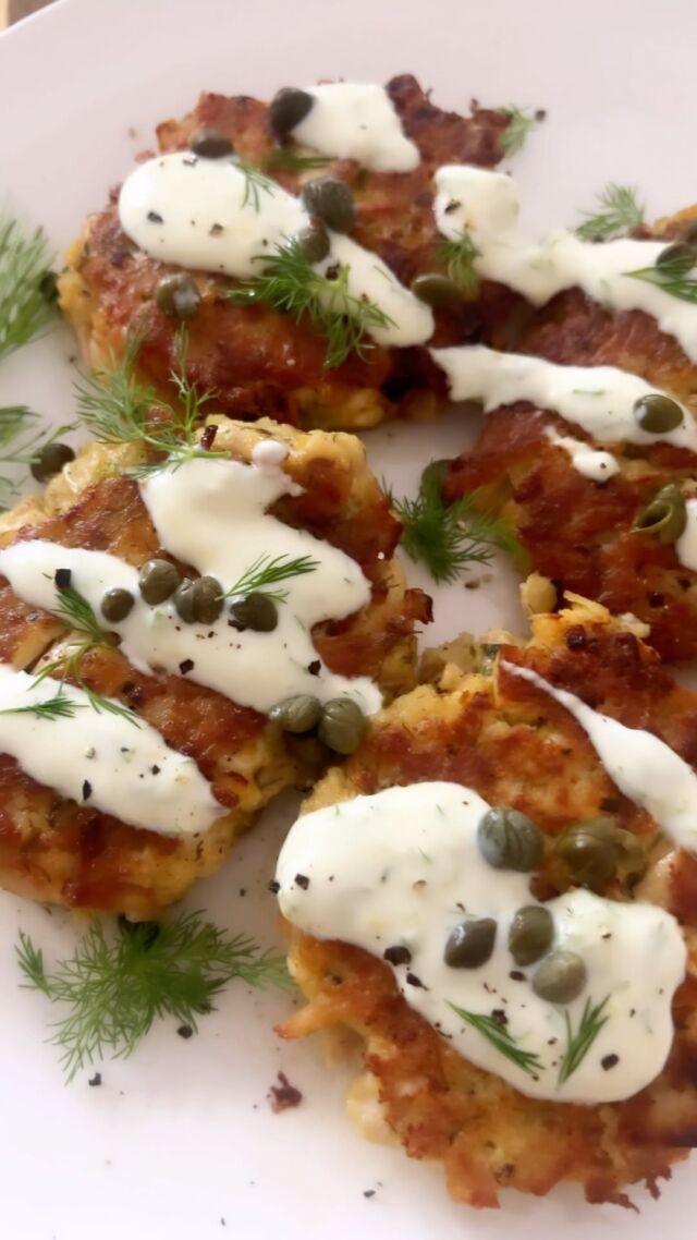 No dinner plans? No problem! Lean on some pantry staples and whip up these easy tuna fritters with lemon dill sauce for a flavorful and filling weeknight dinner! 

Tuna Fritters
1 can tuna, drained well
1 tbsp finely chopped celery
1 tbsp finely chopped shallot
1 tbsp fresh chives, minced
2 tsp fresh dill, minced
1 egg
1/4 cup grated parmesan
1 tbsp mayo
1 tsp lemon zest
1 tsp fresh lemon juice
2-3 tbsp panko
1/4 tsp garlic powder
pinch red pepper flakes
big pinch sea salt

Mix all the ingredients together in a big bowl.  Ideally chill in the fridge for 30 minutes if you have time.  If the mix is too wet, add another tablespoon of panko until you can form a patty that will keep it’s shape.  Heat a non stick skillet over medium high heat and add 2 tbsp avocado oil.  Fry each side of the patties for 4-5 minutes or until golden brown.  Makes 4 patties, serves 2.

#tuna #weeknightdinner #pescatarian #easydinner #easyrecipes #healthyrecipes #fritter #whatsfordinnertonight #itswhatsfordinner #dinnertonight #tunafish