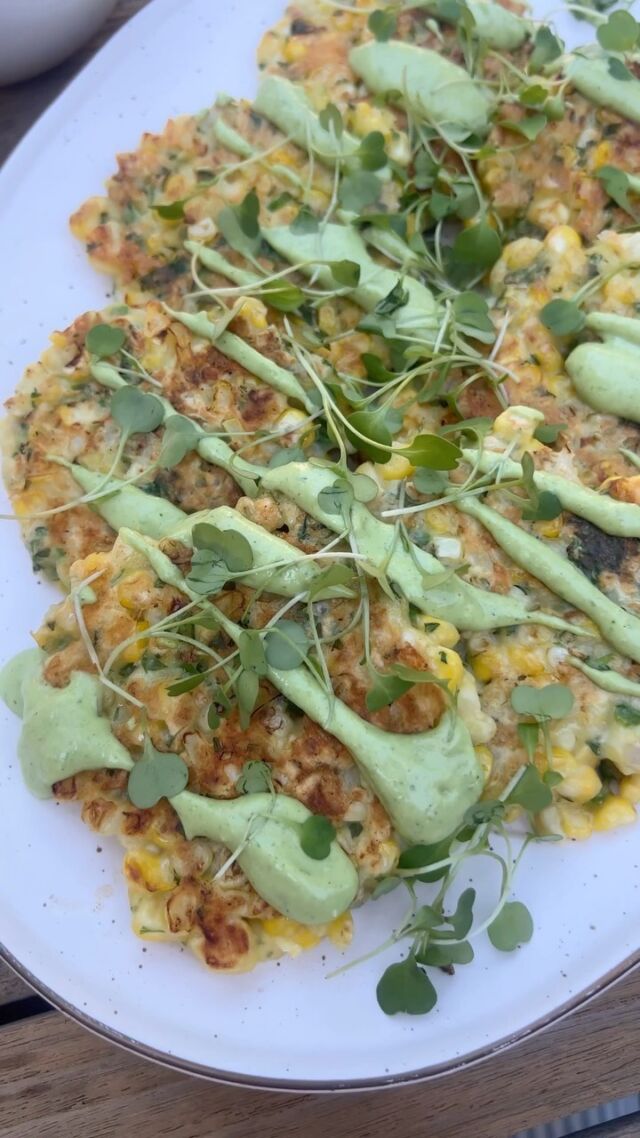 These jalapeño corn fritters are my son’s favorite dish I make and they will be yours too! They are the perfect side dish for salmon, chicken, steak, you name it! 🌽. Sweet corn packed with fresh herbs, cheddar and hint of heat.  Did I mention how easy they are?! There’s nothing better! 🤌🏻

Jalapeno Corn Fritters

3 ears of corn kernels (~2 cups)
1 shallot, minced (~1/4 cup)
1/2 jalapeno, seeded and minced
2 cloves garlic, minced
2 green onions, sliced
1/4 cup chopped cilantro
1/2 tsp kosher salt
1/2 cup grated white cheddar
1/2 cup all purpose flour
2 eggs

Mix everything together in a mixing bowl until flour and eggs are incorporated.  If you have time, let the mix chill in the fridge for 10-15 minutes.  Over medium high heat, add 2-3 Tbsp of avocado oil to a pan.  Using a 1/3 measuring cup, scoop out corn fritter batter into pan and smash into a flat disc.  Pan fry until golden brown on both sides.

#cornrecipes #itscorn #summerrecipes #summerrecipe #sidedish #sidedishes #sidedishrecipes #easyrecipe #vegetarianrecipes #vegetarianfood #summerfood #summerfoods #bbq #jalapeno #fritters #fritter